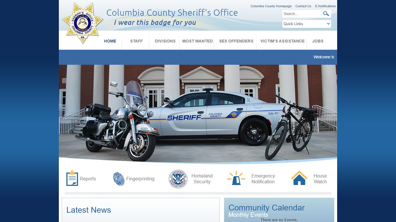 Columbia County Sheriff's Office | Home